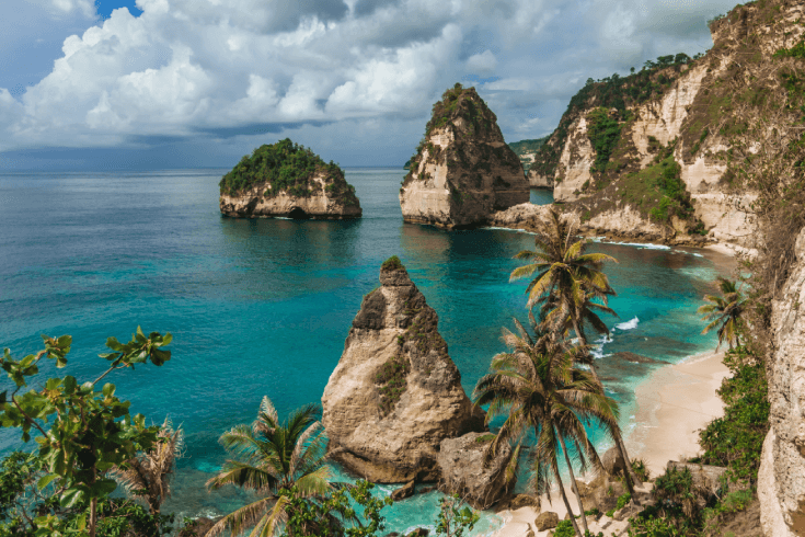 View of beach landscape in Bali for a travel insurance page