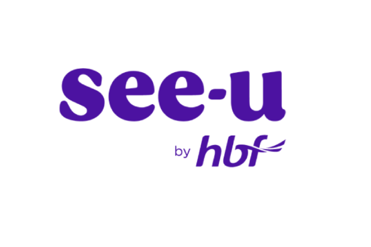 The see-u by HBF logo in purple font