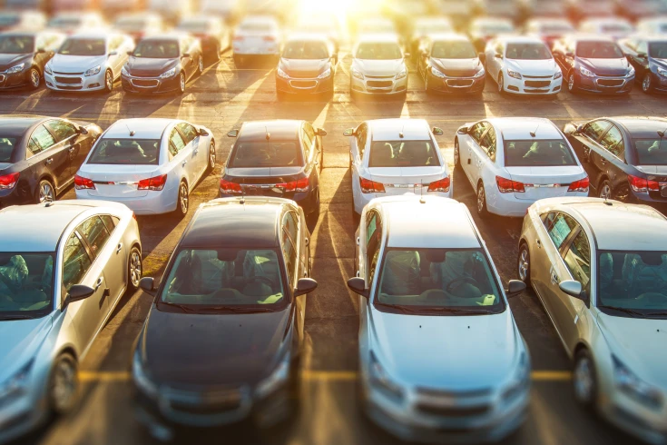 Car depreciation at work in a car lot